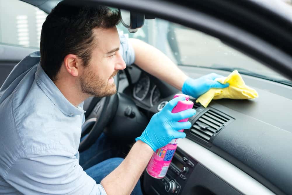 He is Mending his car