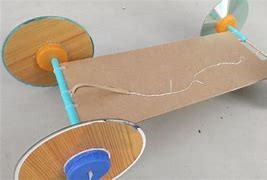 release the vehicle's handle and watch it drive ahead as the rubber band unwinds