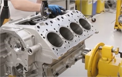 Connect the engine components.